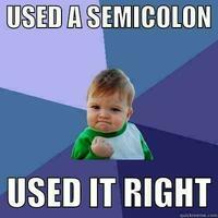 En Semicolon Meme