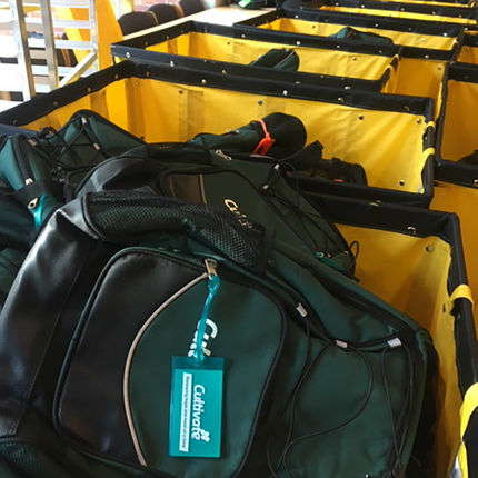 All backpacks for Cultivate partner schools were cleaned and prepped for packing with food.