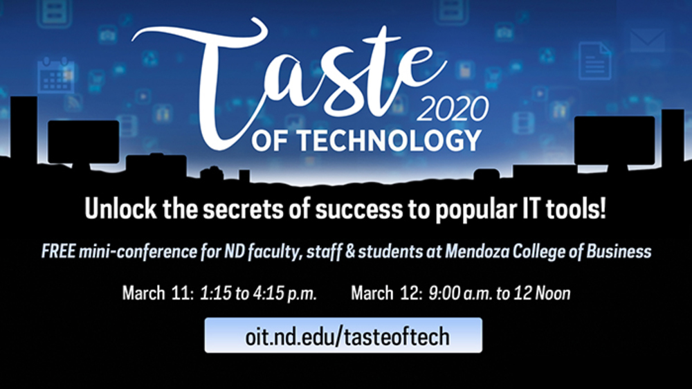 Taste Of Tech Digital Sign 2020 Featured Graphic