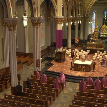The images in the photo gallery are taken from video of the Sunday, March 22 Mass in the Basilica. (Courtesy of Notre Dame Studios)