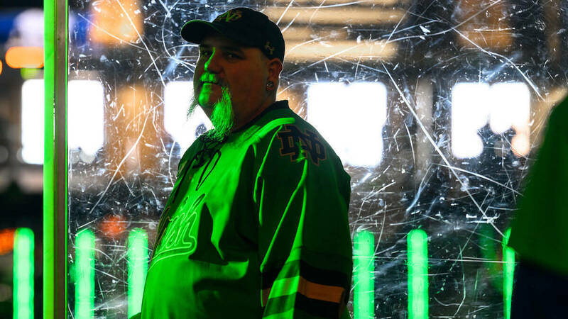 Brian Ahern, lead ice technician at Compton Family Ice Arena. (Photo by Matt Cashore/University of Notre Dame)