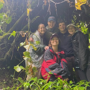 The students after an arduous hike up a steep path in the rain at Cuerici Biological Station.