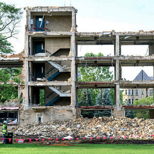 Fisher Hall after demolition