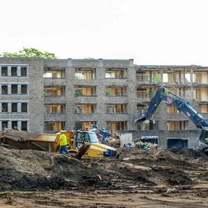 Fisher Hall after demolition