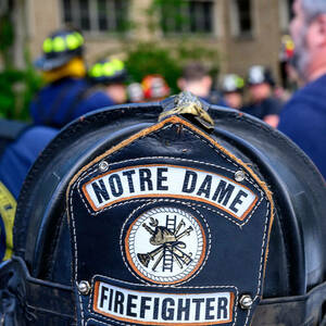 Firefighter helmet.